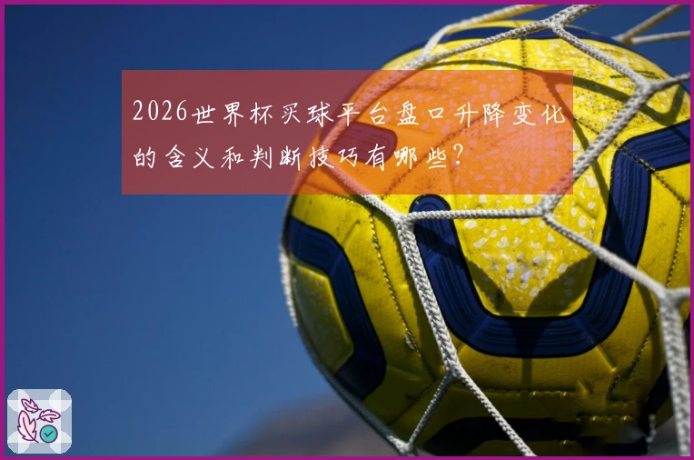 2026世界杯买球平台盘口升降变化的含义和判断技巧有哪些？